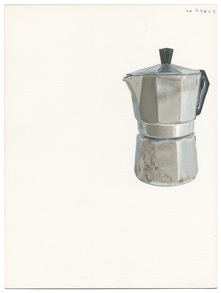 finely-tuned coffee pot in color pencil